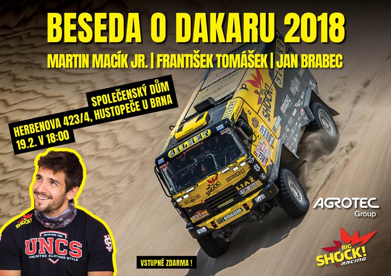 Martin Macík Dakar 2018 v Hustopečích.